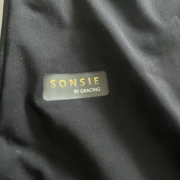 GMB SONSIE by GRACING Women's Plus 24W One Piece Swim‎ Suit Black Sheer Mesh - Picture 3 of 8